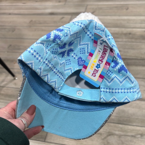 Limited Too Blue Patterned Hat with Silver Brim - Picture 2 of 2